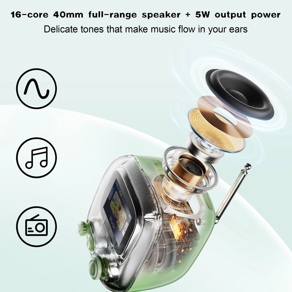 T-Tiivoo-2 Mini Retro White Noise Bluetooth Speaker Portable Vintage Sleep Aid Bluetooth Speaker