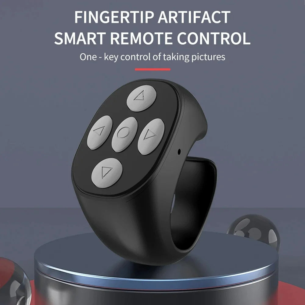 For Tiktok Ring Bluetooth Remote Control Fingertip Selfie Video Camera Shutter Controller Automatic Page Turner for Mobile Phone