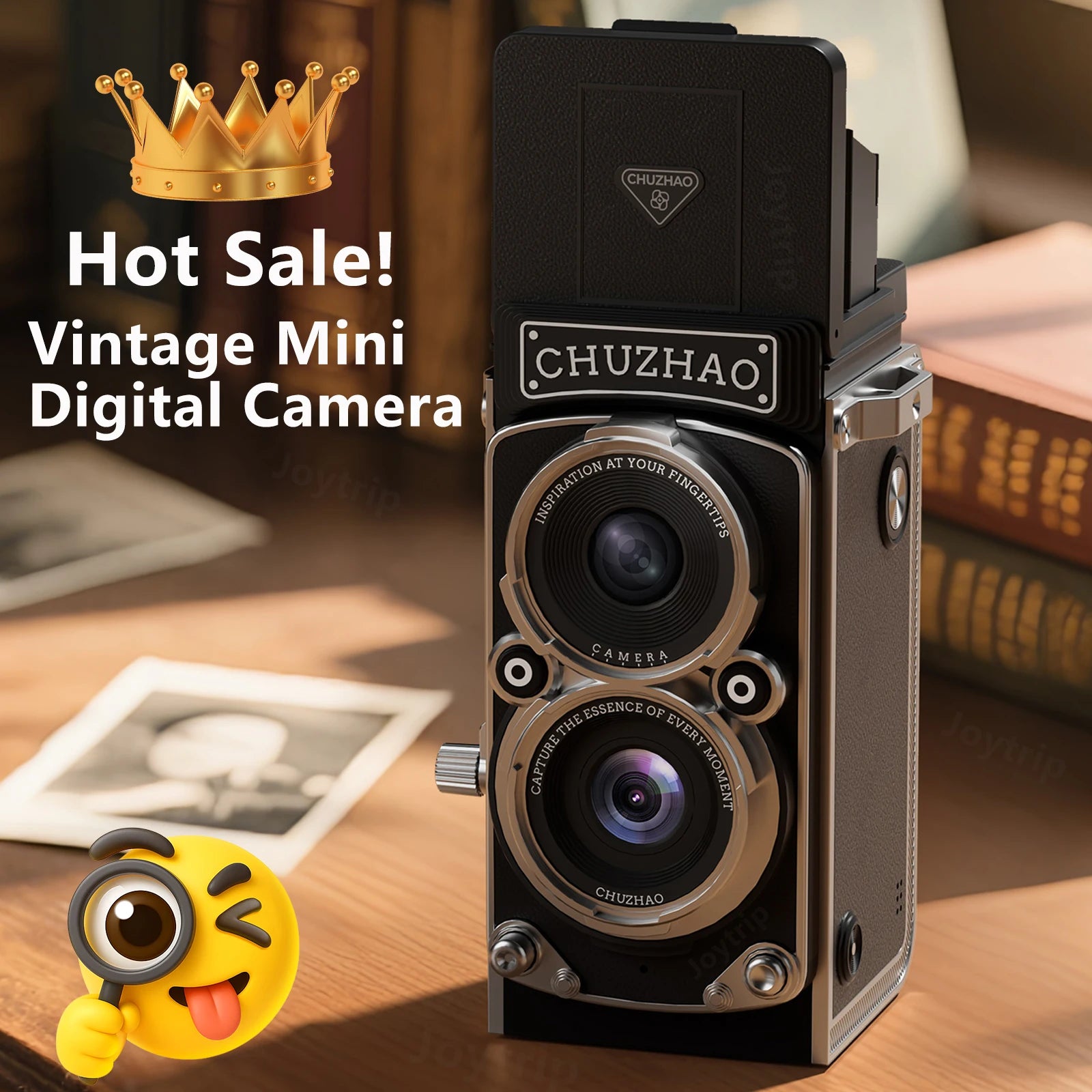 CHUZHAO Vintage Mini Digital Camera Autofocus 12MP, 1080P FHD Video Vlogging Portable Camera