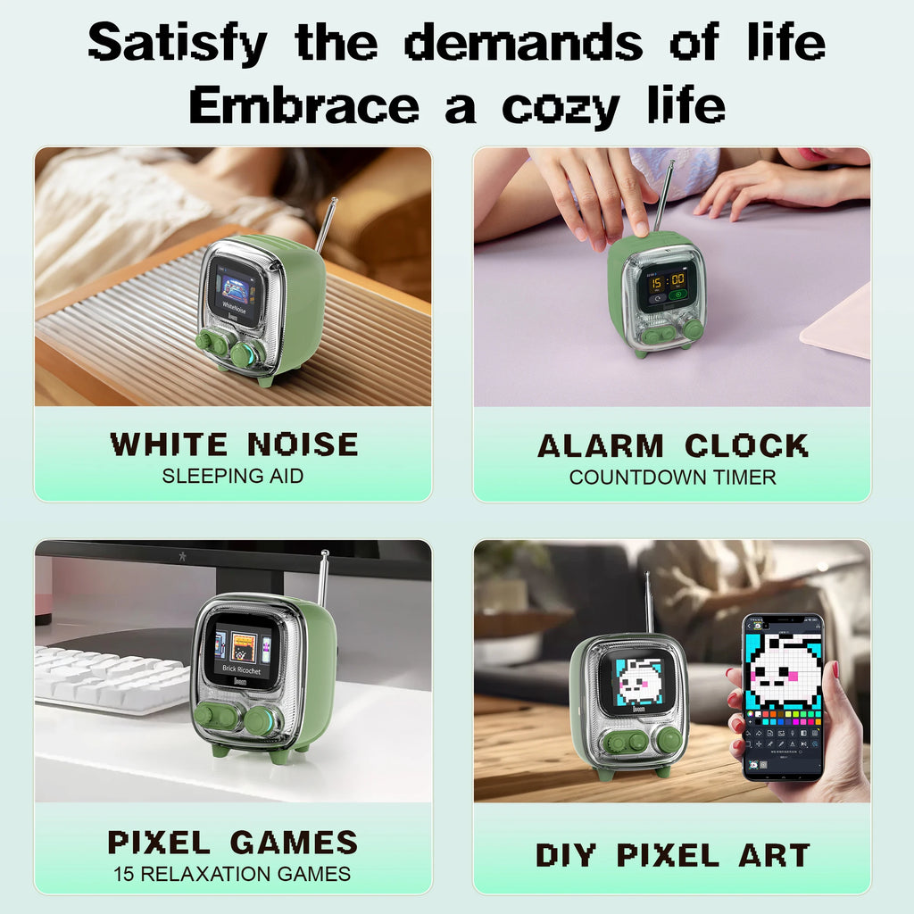 T-Tiivoo-2 Mini Retro White Noise Bluetooth Speaker Portable Vintage Sleep Aid Bluetooth Speaker