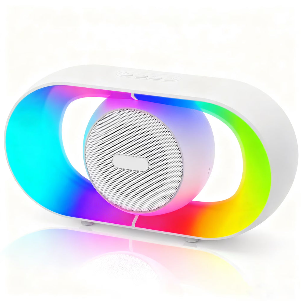 Portable Bluetooth Speaker, Wireless MP3 Music Player with RGB Lighting, Tf-Card Wireless BT 5.3 Dual Stereo Pairing Wireless Speaker for Outdoor, Home, Party, Beach, Shower