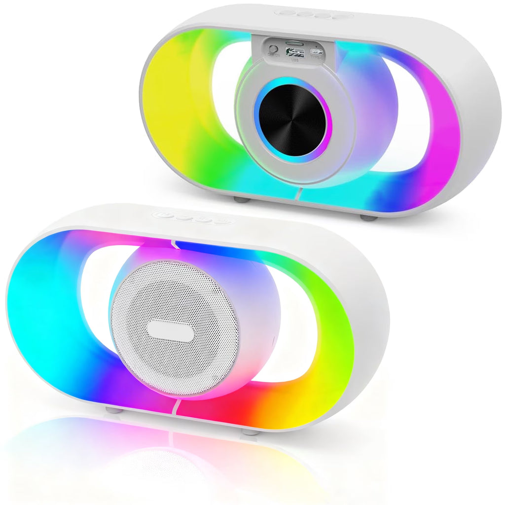 Portable Bluetooth Speaker, Wireless MP3 Music Player with RGB Lighting, Tf-Card Wireless BT 5.3 Dual Stereo Pairing Wireless Speaker for Outdoor, Home, Party, Beach, Shower