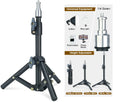 Flexible Mini Tripod Stand with 1/4" Screw for Photography Video Recording Vlogging 10.8”-18” Compatible with Gopro, Webcam, Camera, Ring Light-8801