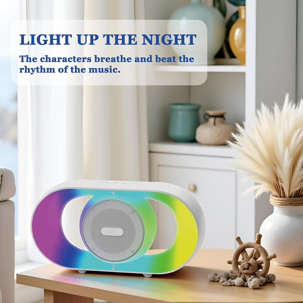 Portable Bluetooth Speaker, Wireless MP3 Music Player with RGB Lighting, Tf-Card Wireless BT 5.3 Dual Stereo Pairing Wireless Speaker for Outdoor, Home, Party, Beach, Shower