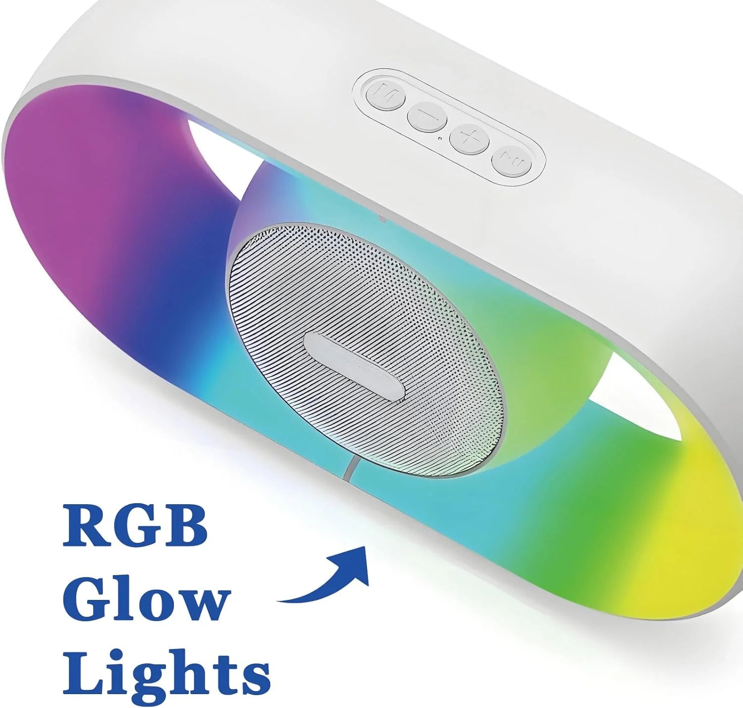 Portable Bluetooth Speaker, Wireless MP3 Music Player with RGB Lighting, Tf-Card Wireless BT 5.3 Dual Stereo Pairing Wireless Speaker for Outdoor, Home, Party, Beach, Shower